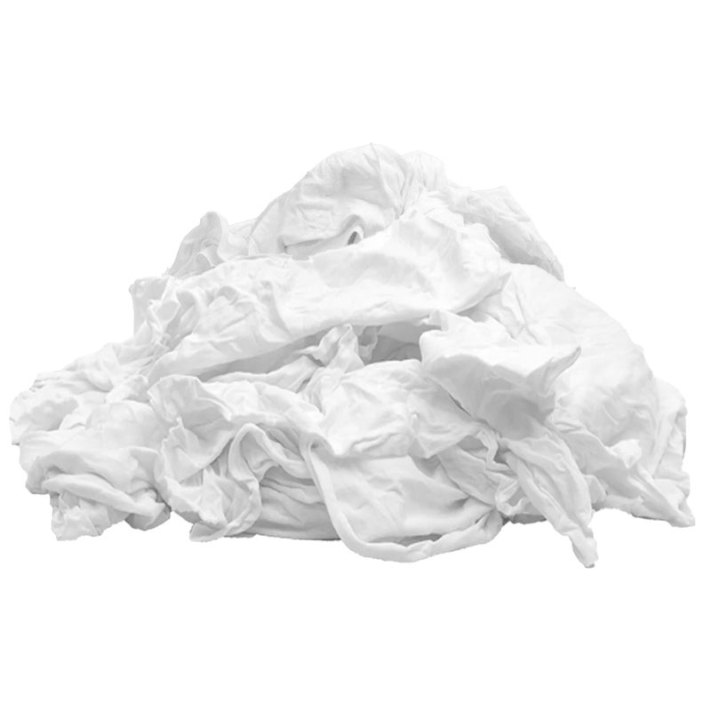 SupremePlus Premium White T-Shirt Cleaning Rags (1 lb. Bag) â€“ White Cotton Rags for Cleaning, Staining, Painting, Oil, Grease & Dust Removal â€“ Shop rag Bulk for Multipurpose use - Image 3